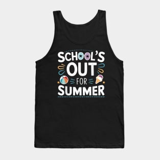 Schools Out For Summer Last Day Of School Teacher Tie Dye Tank Top